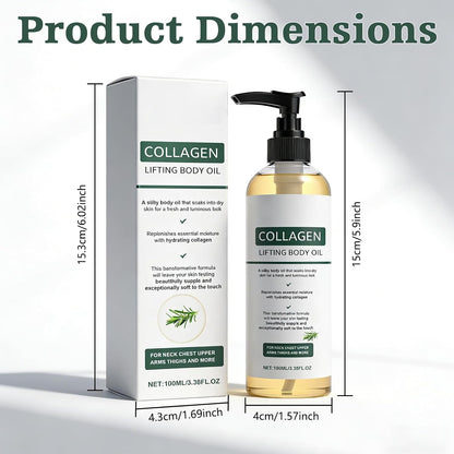 2 Packs Hydrating Collagen Oil for Body & after Shower,Collagen Lifting Body Oil after Shower Moisturizer Collagen Body Oils for Women & Men Lightweight Non-Greasy(1Pcs*3.38 Fl Oz)