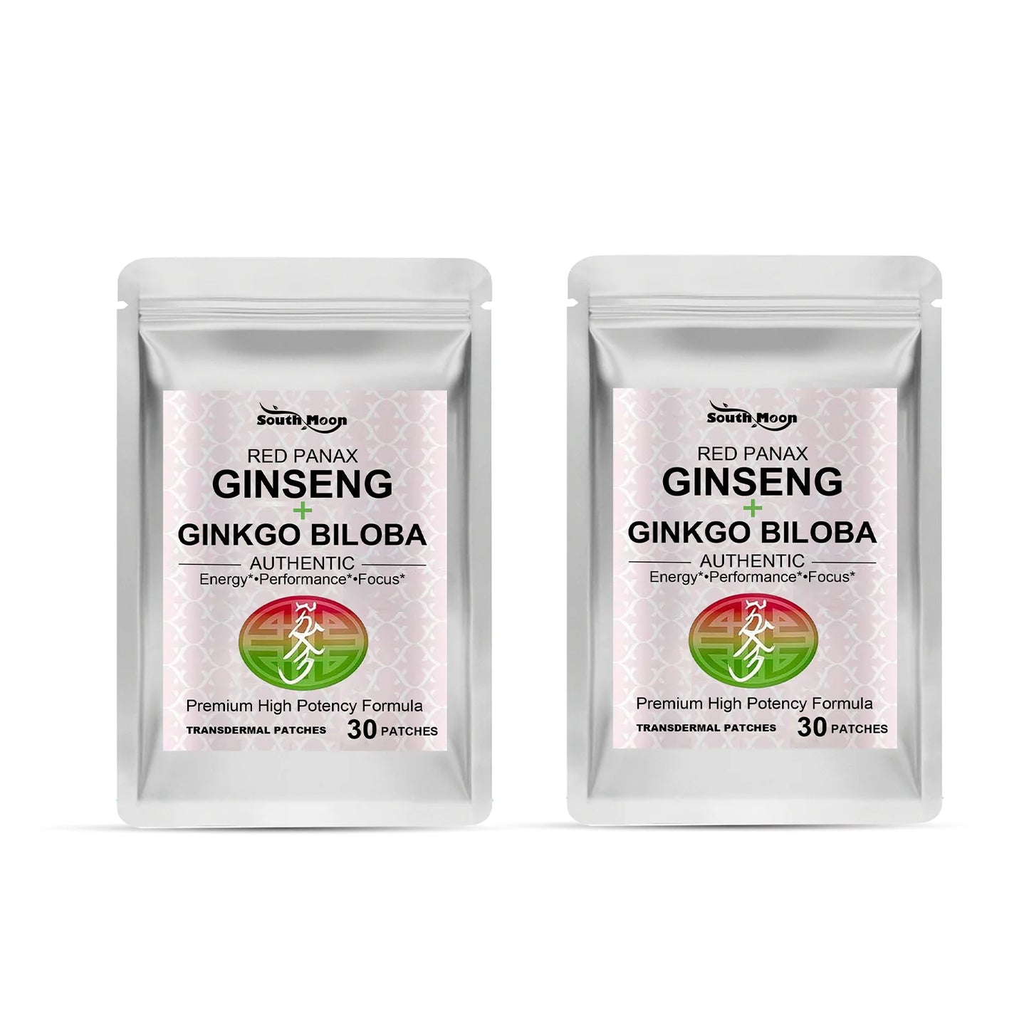 120PCS Energy Support Body Patches Natural Red Ginseng Ginkgo Biloba Collagen Circulation Boost Energy Boost Skincare Patches