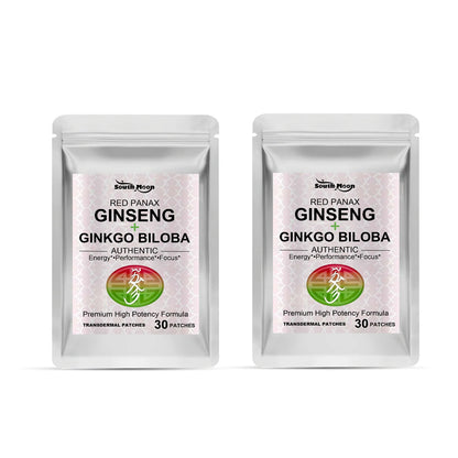 120PCS Energy Support Body Patches Natural Red Ginseng Ginkgo Biloba Collagen Circulation Boost Energy Boost Skincare Patches