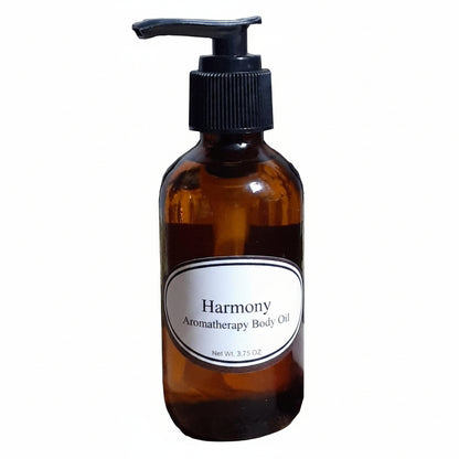 Harmony Aromatherapy Body Oil - Moisture for Dry and Mature Skin - anti Aging Oil with Rice Bran and Grapeseed Oil (3.75 OZ)