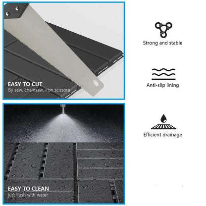 Interlocking Plastic Deck Tiles Patio Waterproof Outdoor Flooring