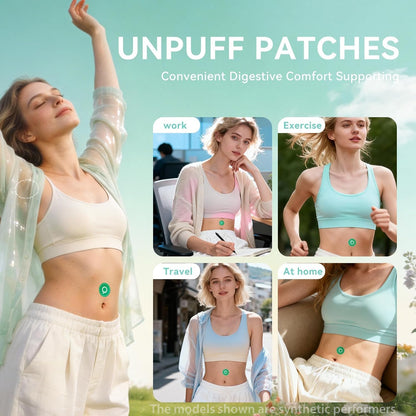 Unpuff Patches for Water Retention & Digestive Support - 30 Patches | Wellness Patch with Dandelion, Fennel, Artichoke, Ginger & Turmeric, Natural Herbal Support