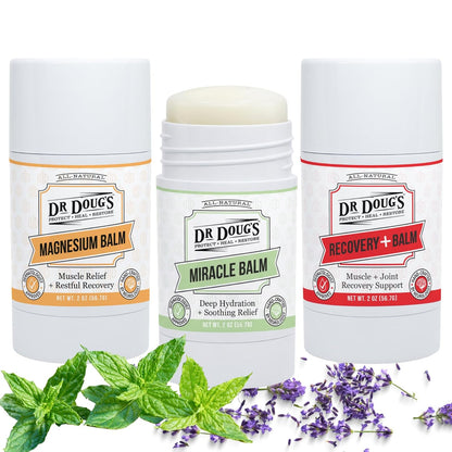 Ultimate Skin Hydration & Recovery Bundle - All-Natural Organic Balms for Sensitive Skin (3-Pack)