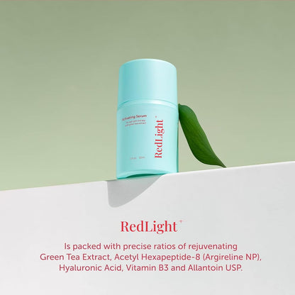 Matcha Red Light Therapy Activation Serum for Face & Neck - Made in USA - Stays Workable a Full Session, No Sticky Drag - Niacinamide, Hyaluronic Acid & Ceramides - Fragrance-Free, 1 Fl Oz