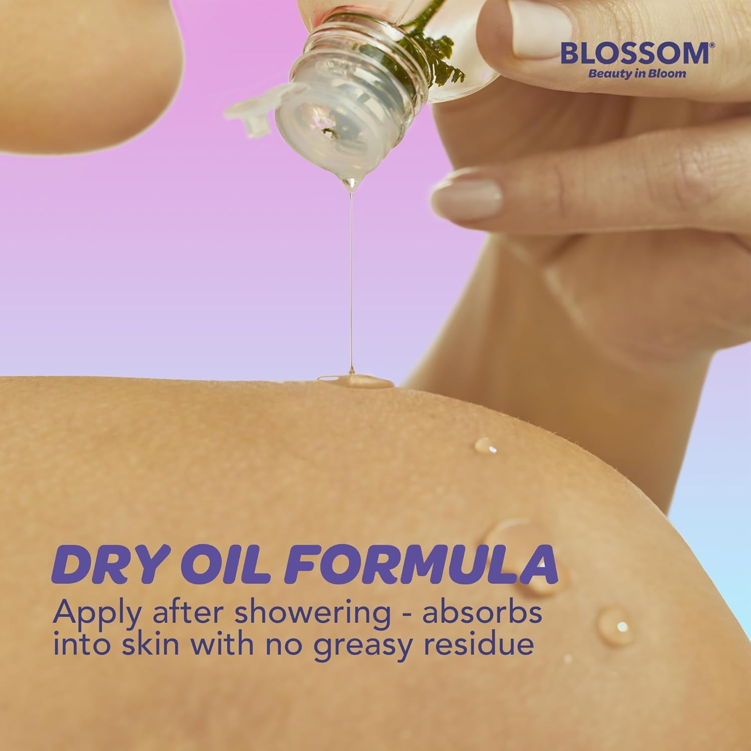 Dry Body Oil with Real Flowers, Purple, Lavender, 2 Fl Oz (60 Ml) | Scented Body Oils for Women Moisturizing and Hydrating Skincare, Vanilla, for Men Mens Cocoa Butter, Carrier, for Essential