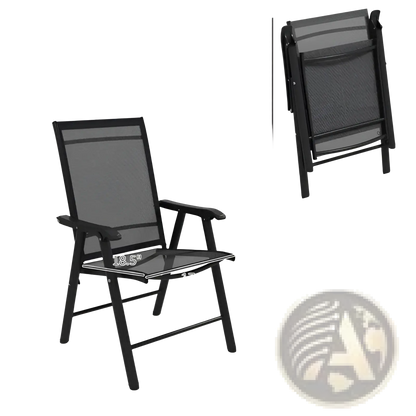 Outdoor Folding Chairs Set of 4 Mesh Patio Seating