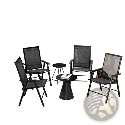 Outdoor Folding Chairs Set of 4 Mesh Patio Seating